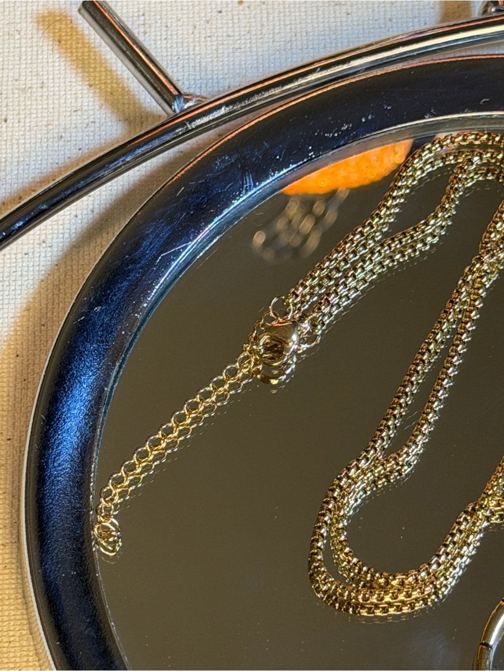 Gold Compass Pendant Necklace - Nautical Star Design - Picture 3 of 6